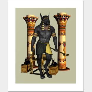 Anubis the egyptian god Posters and Art